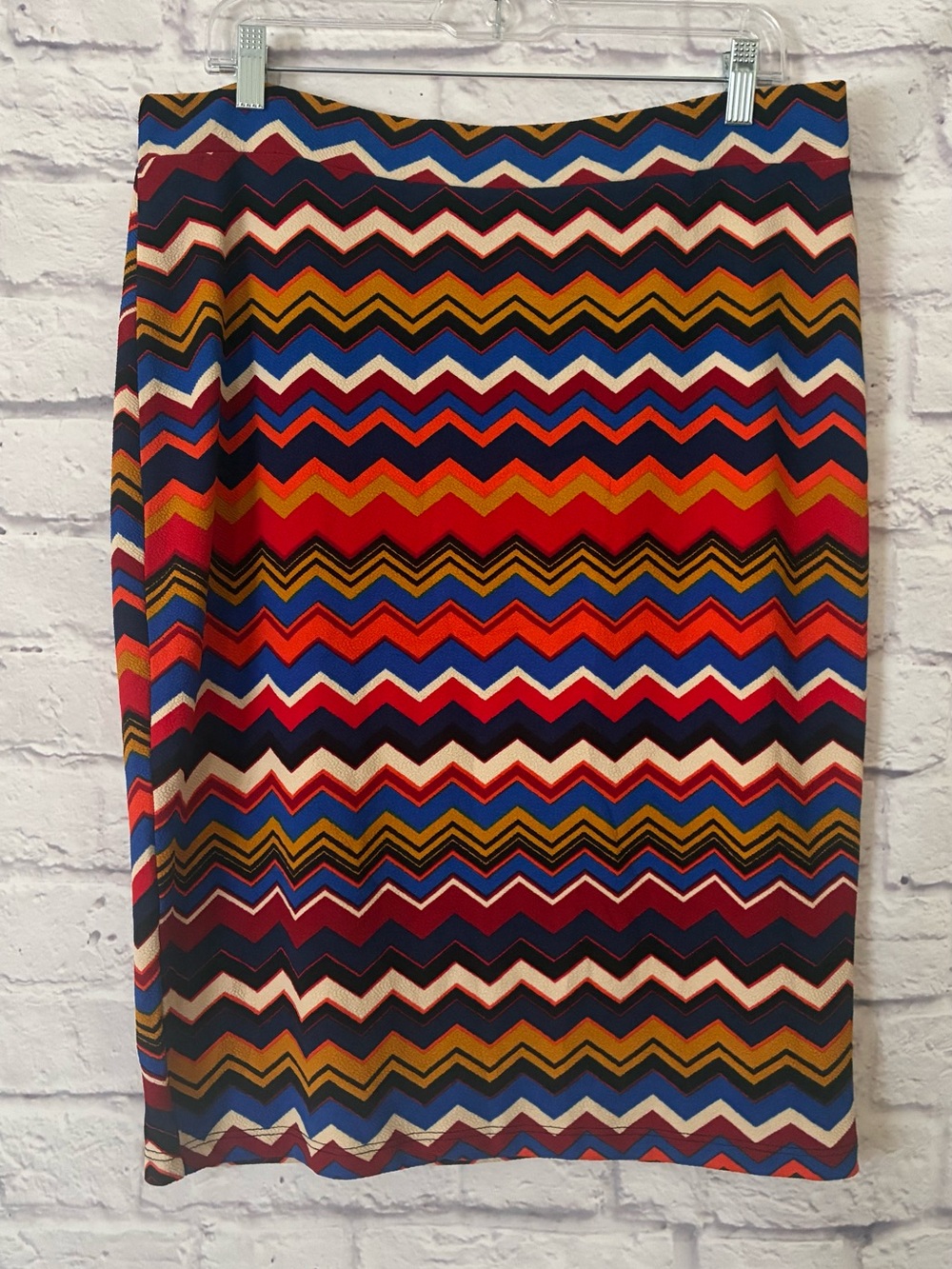 MADRAG Chevron Pattern Pencil Skirt - Multicolor 3XL